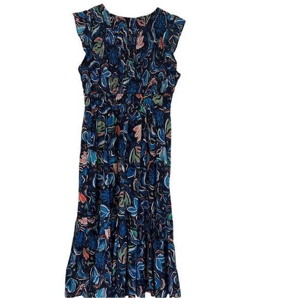 Anthropologie Blue Multicolor Midi Dress - Picture 7 of 16